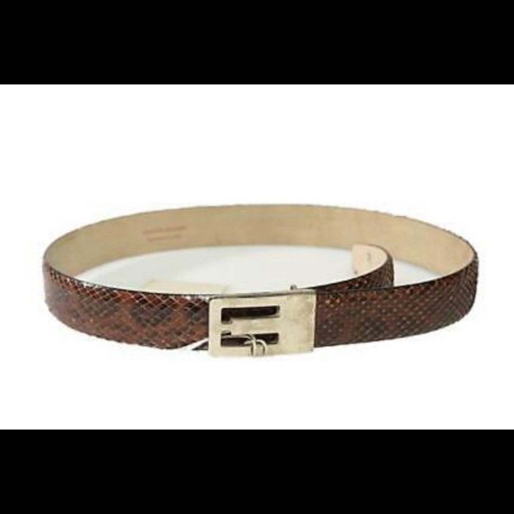 Brioni mens phyton belt 85cm